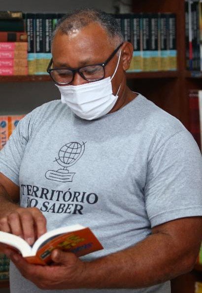 a man wearing a mask