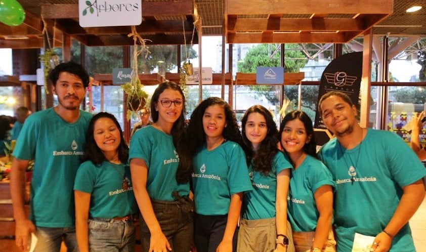 a group of people posing for a photo