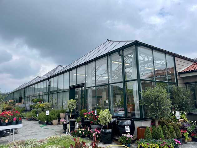 a building with glass windows