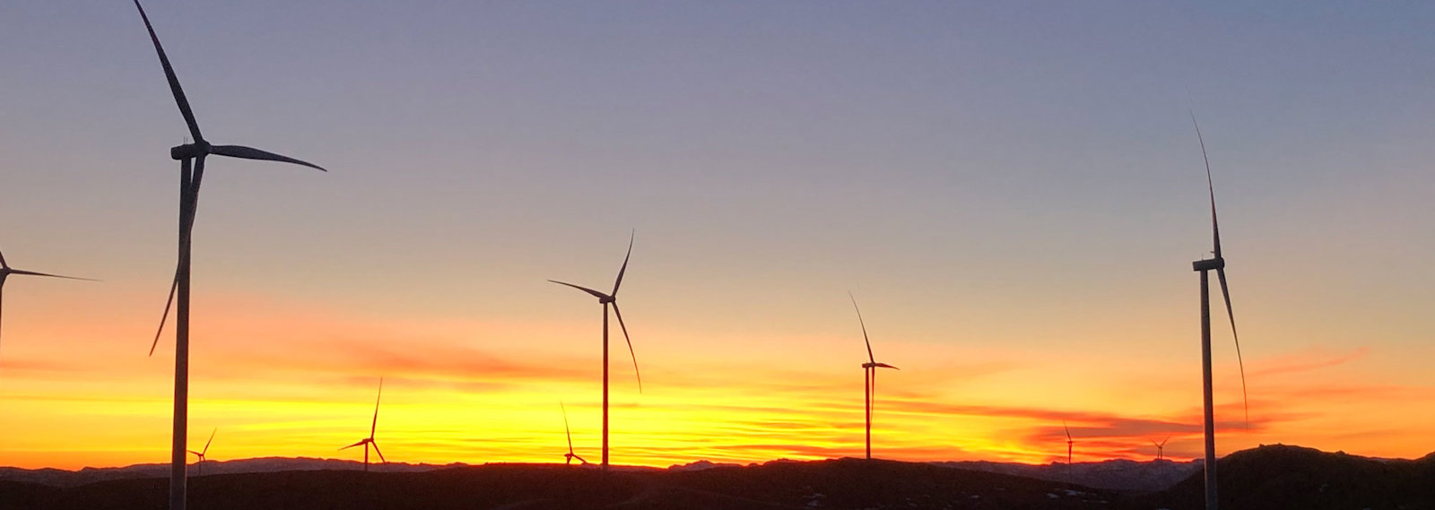 Windmills at Tonstad wind farm in Norway