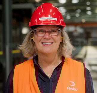 a person wearing a red hat