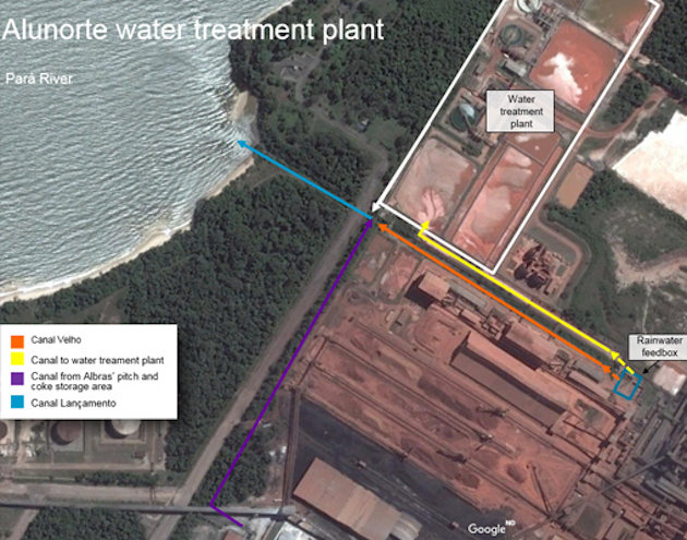 alunorte water treatment map