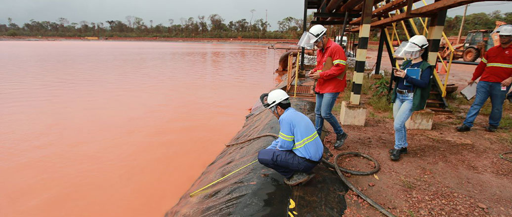inspection of red mud dam