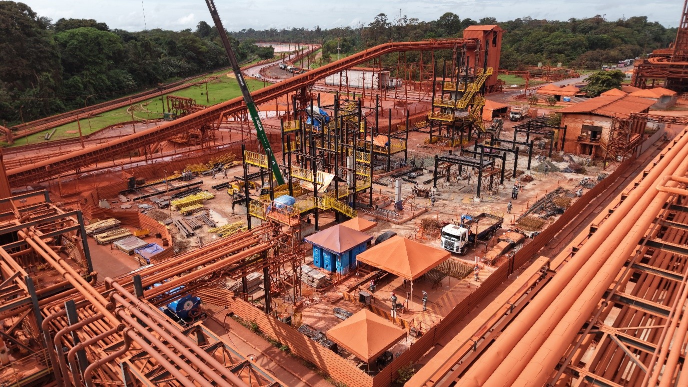 an aerial view of a construction site