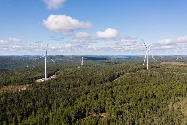 wind farm at Stor-Skälsjön in Sweden