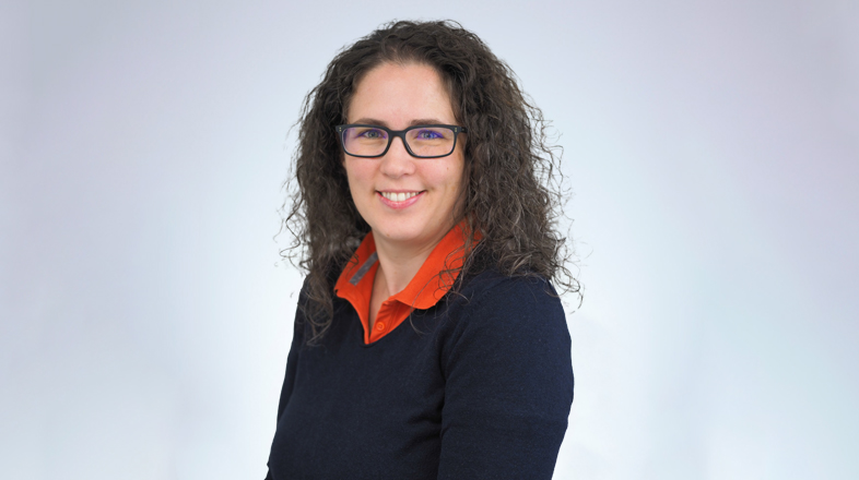 a person with curly hair