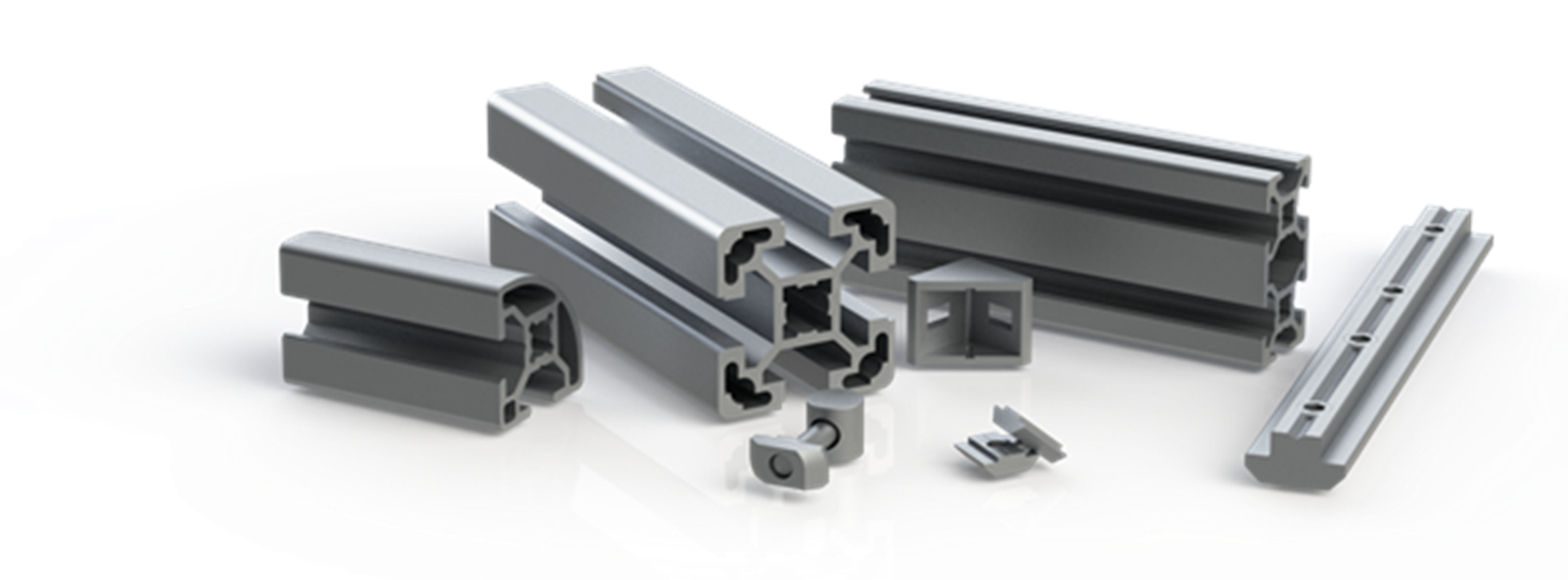 Aluminium-Eckverbinder und Montageplattenprofile 