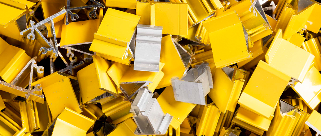 a pile of yellow and white blocks