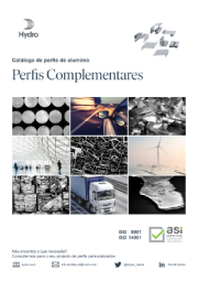 Portada de catálogo de perfis de alumínio