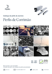 Portada de catálogo de perfis de aluminio