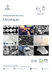 Portada de catálogo de perfis de aluminio