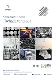 Portada de catálogo de perfis de alumínio