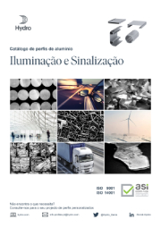 Portada de catálogo de perfis de alumínio