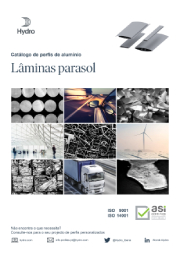 Portada de catálogo de perfis de alumínio