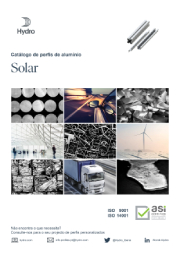 Portada de catálogo de perfis de alumínio