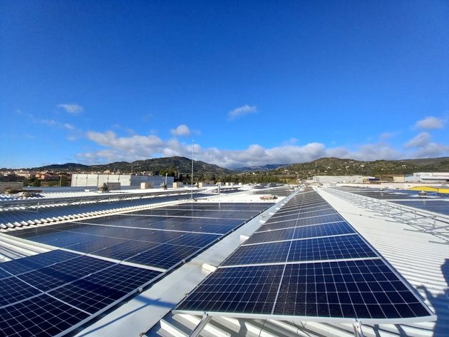 solar panels on Hydro La Selva