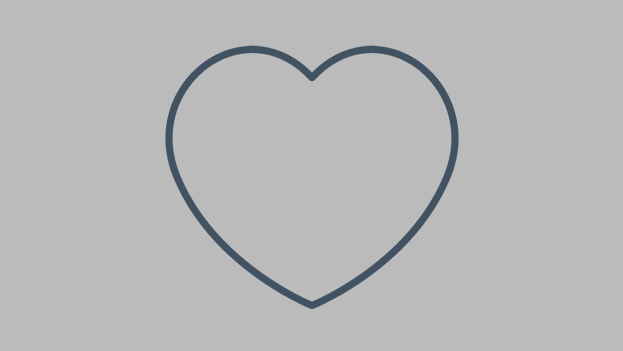 a heart shaped object with a grey background