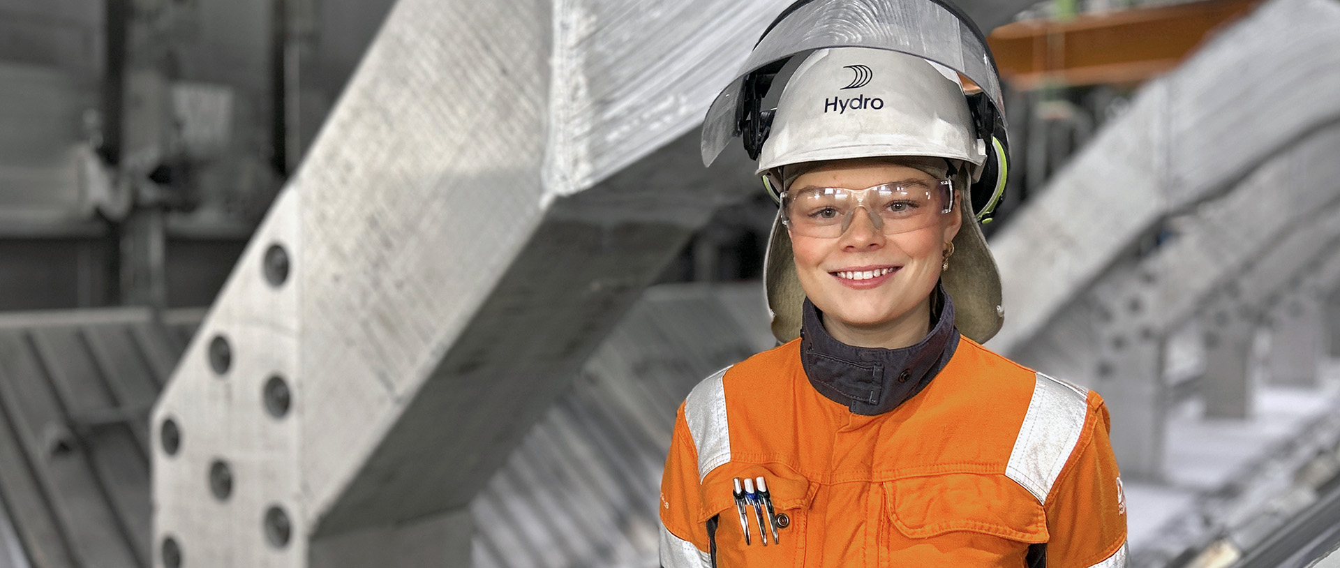a person in an orange vest