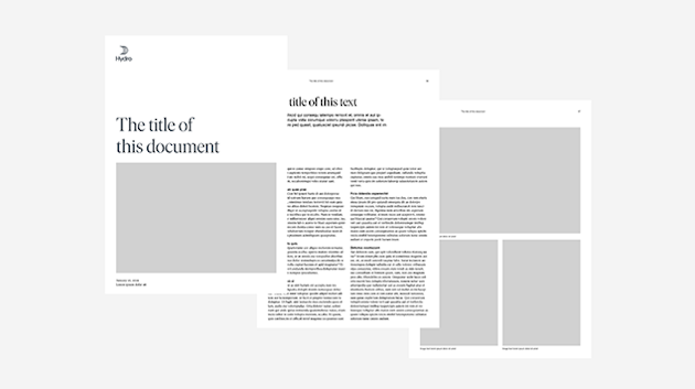 different documents typography layouts