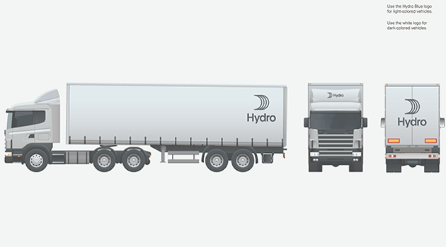 large truck with logo placed top back, front and center above cab, front and center on rear doors. large truck with logo placed top back, front and center above cab, front and center on rear doors.