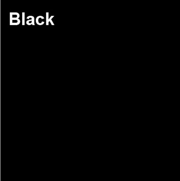 black square marked "black"