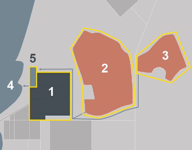 Illustrert kart over Alunorte aluminaraffineri