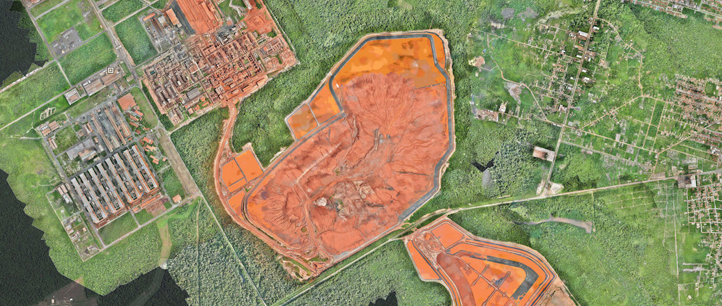 aerial image looking straight down on the Alunorte site