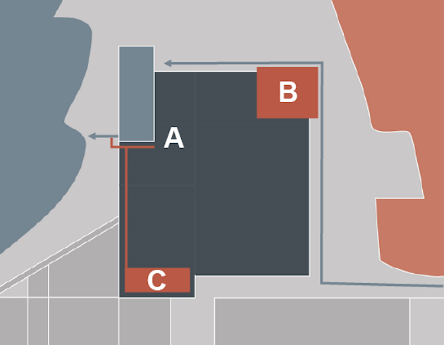 Illustrert kart over Alunorte aluminaraffineri