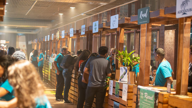 a group of people in a store