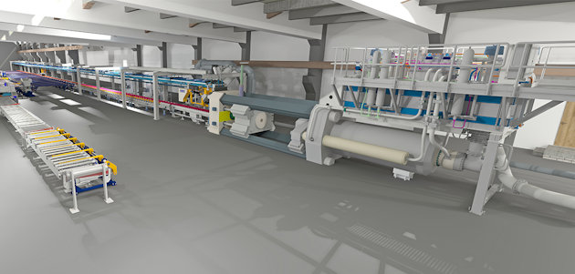 3D-Grafik der neuen Presse P22 bei Hydro Extrusion Rackwitz