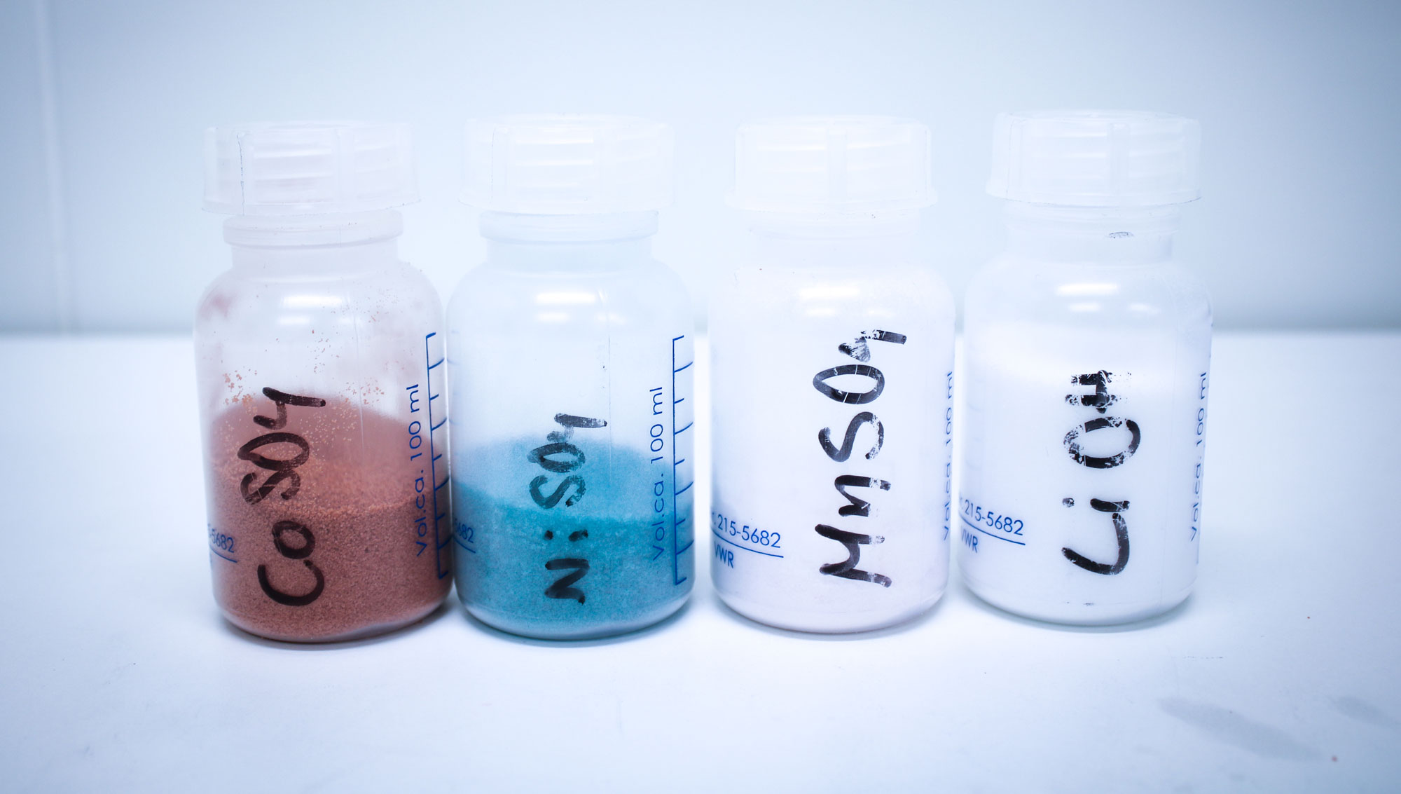 råmaterialer fra gjenvinning at batterier