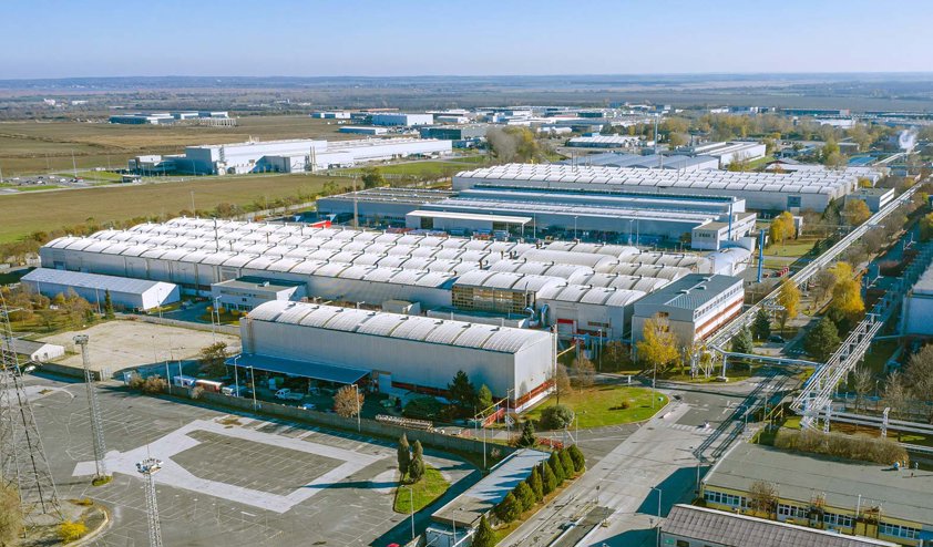 Aerial photo of Hydro Extrusion's Szekesfehervar plant