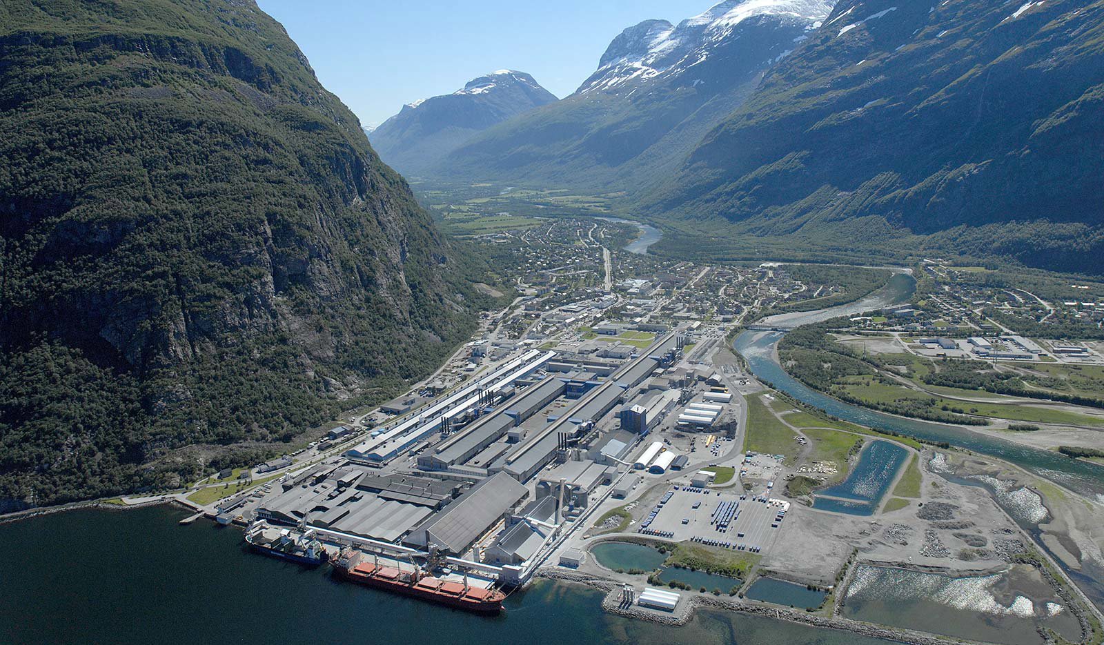 Hydro Sunndal seen from the air