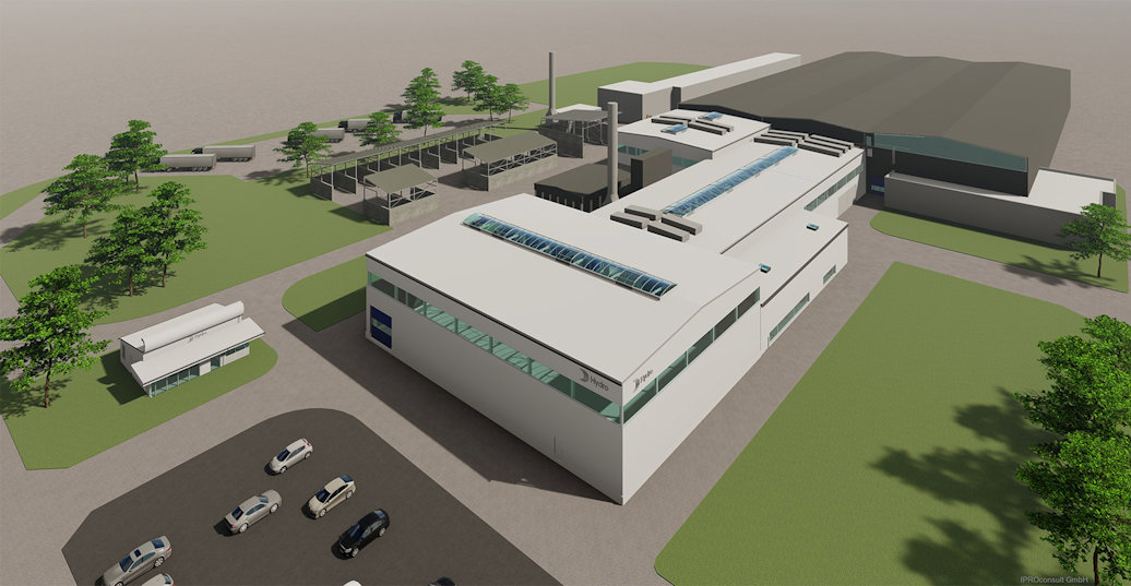 Illustration showing how the expanded recycling plant will look like in Rackwitz, Germany.