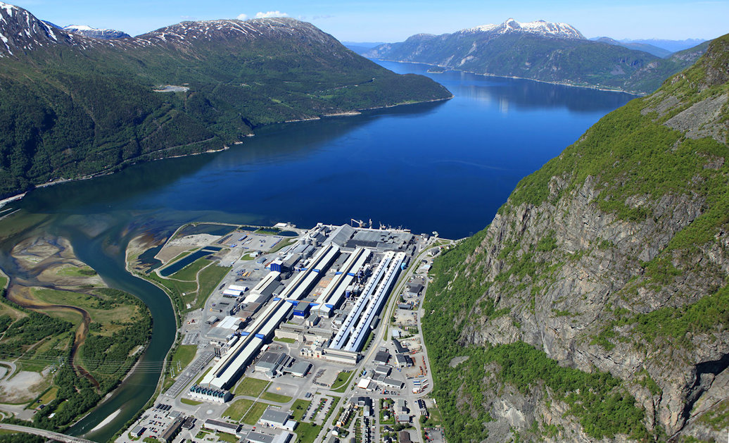 Hydro's Sunndal primary aluminium plant in Norway