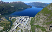 Hydro's Sunndal primary aluminium plant in Norway