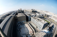 Aerial view of aluminium smelter Qatalum  in Qatar