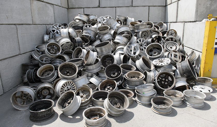 a large collection of aluminium scrap