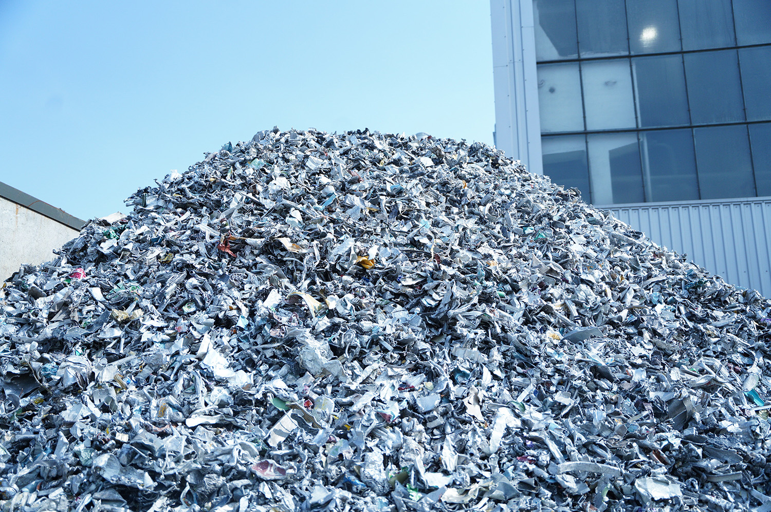 a large pile of trash