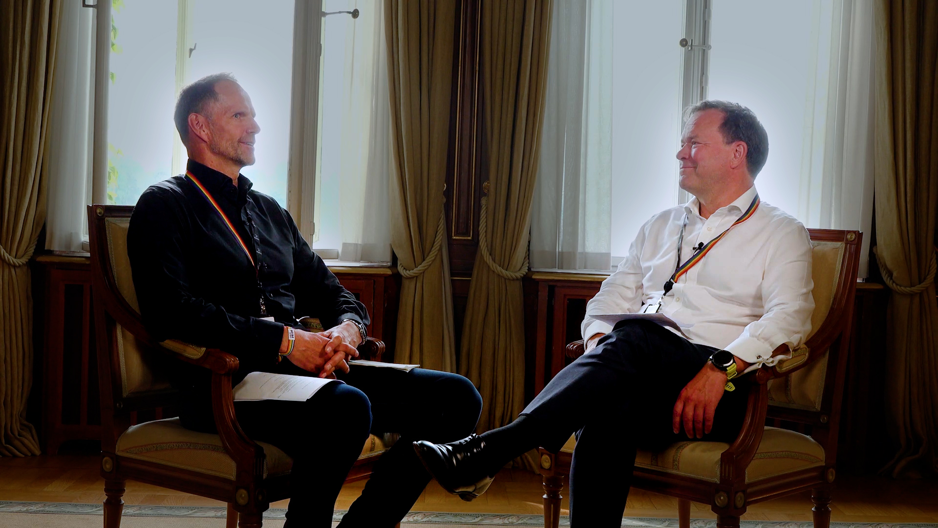 Geir Håkensen in a conversation with CEO Eivind Kallevik.