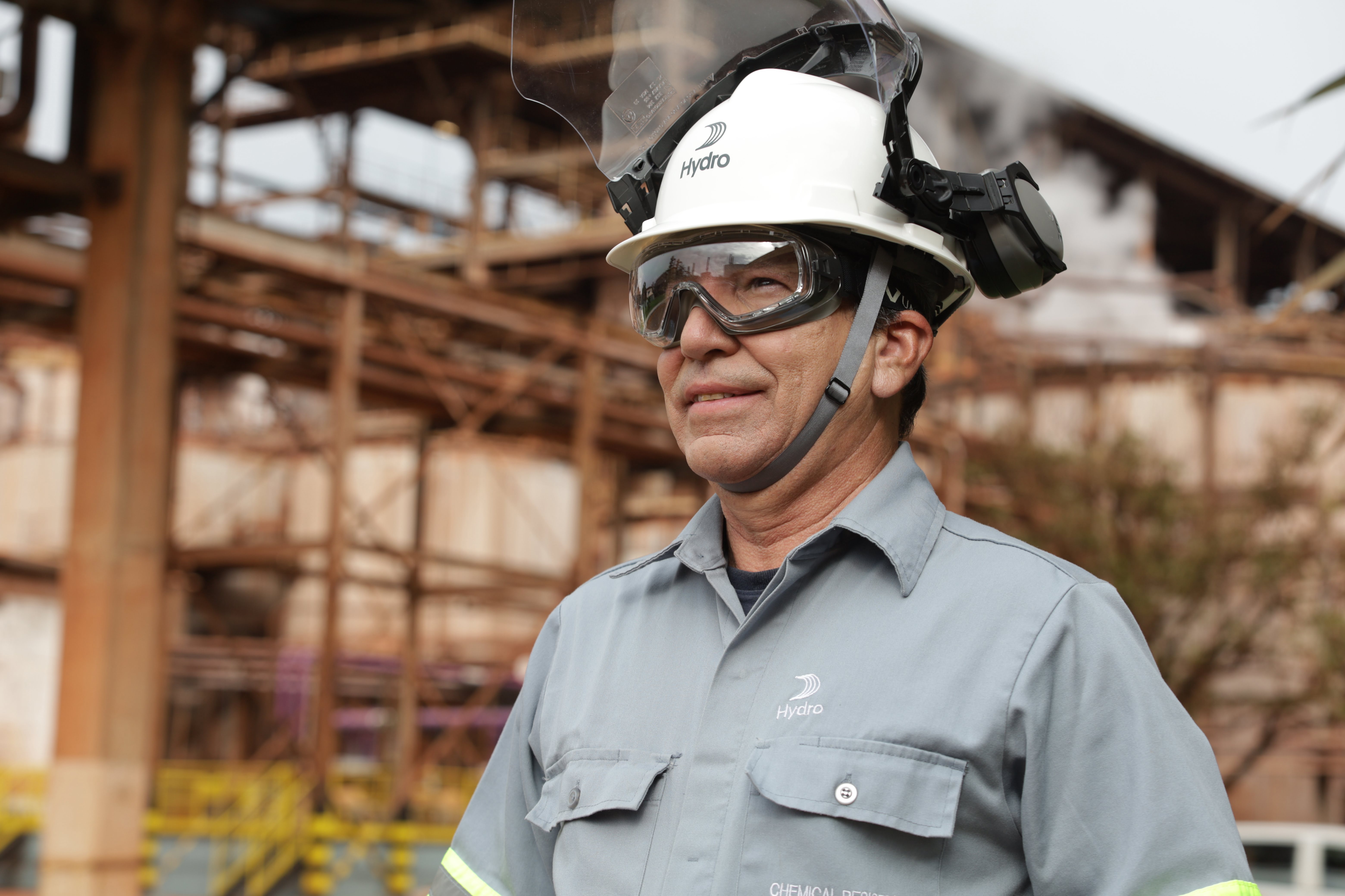 a man wearing a hard hat