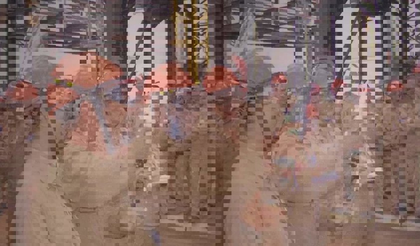 a group of people wearing protective gear