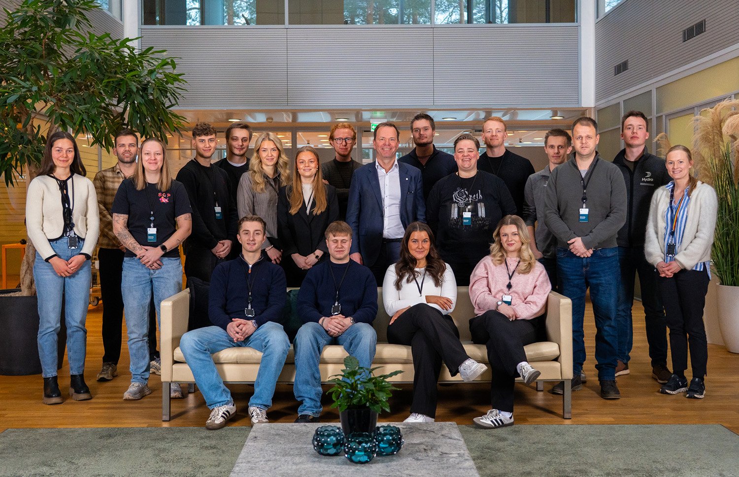 a group of people posing for a photo