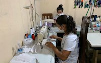 Production of protective face masks.