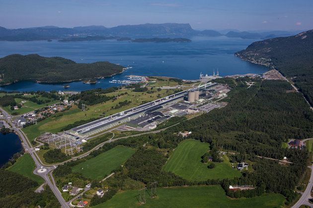 Husnes aluminium plant in Norway