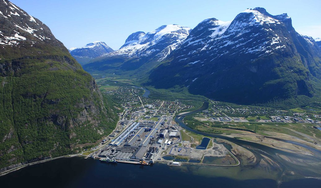 Aerial view of Hydro's Sunndal plant