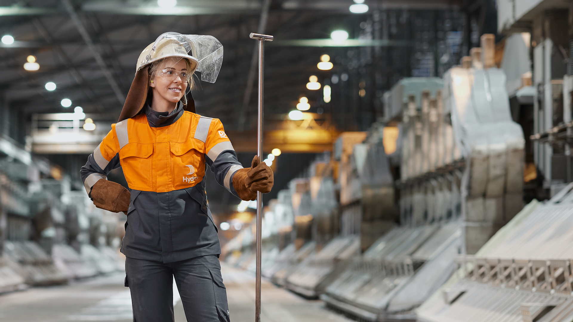 a person in a construction uniform
