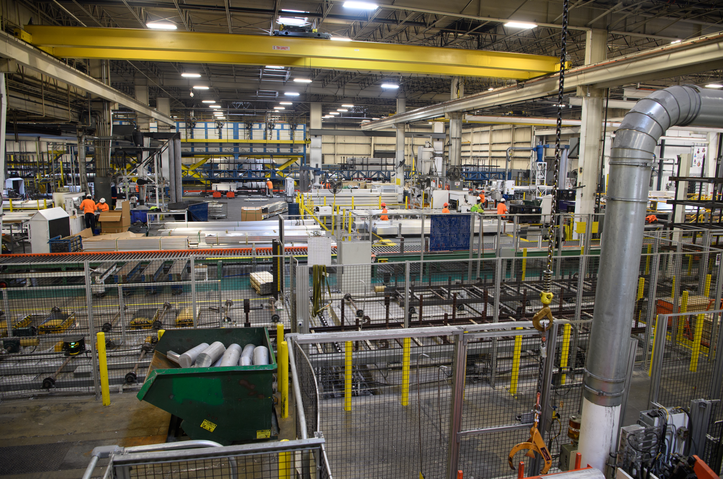 a factory with several machines