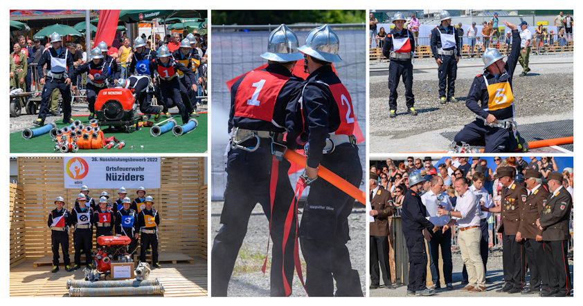 a collage of a person in a suit and helmet