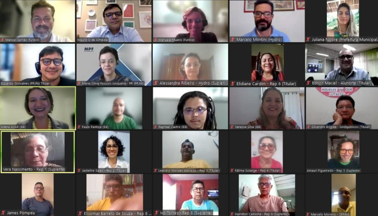 a group of people on a video call